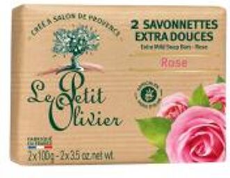 Savon Solide Extra Doux Rose 2 x 100 g - Lot 2 Pains de 100 g