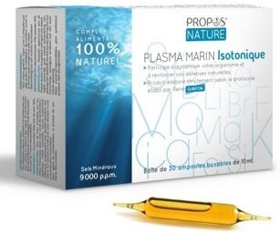 Plasma marin isotonique - 30 ampoules buvables de 10 ml