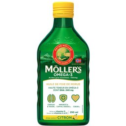 Möller’s - Oméga-3 Huile de foie de morue arome naturel citron