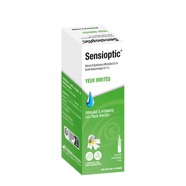 Ophtalmologie Sensioptic Solution Ophtalmique Yeux Irrités 10ml