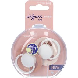 Dynamic Sucette 6-18m Prime Glow ivoire/bleu