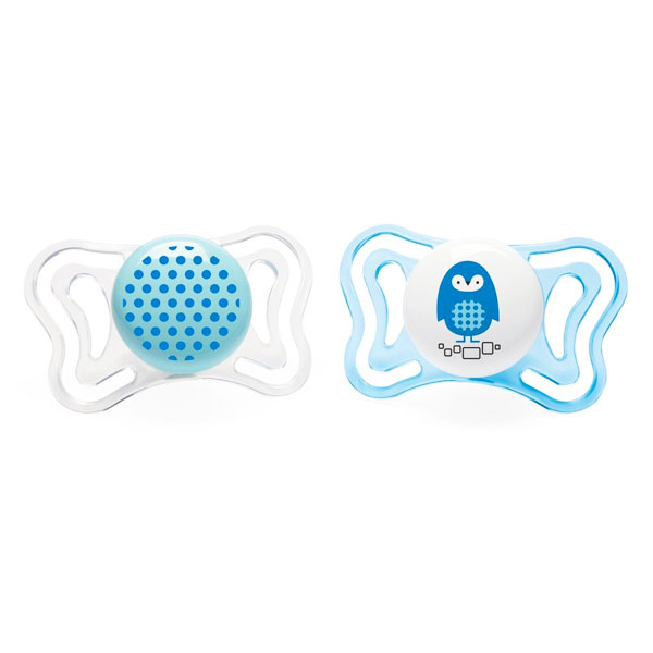 Physio Light Sucette Silicone +2m Bleu Lot de 2