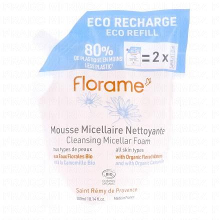Eaux florales bio - Mousse micellaire nettoyante bio eco recharge 300ml