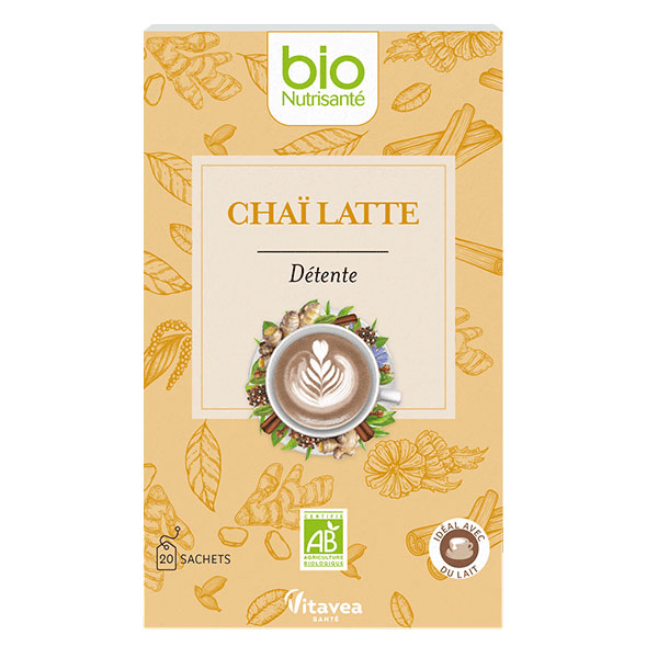 Bionutrisanté Chaï Latte Bio – Thé Noir & Épices Apaisantes – 20 sachets