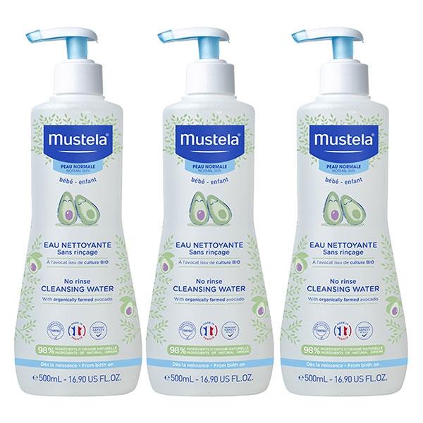 Bain & Toilette Eau Nettoyante Sans Rinçage Lot de 3 x 500ml