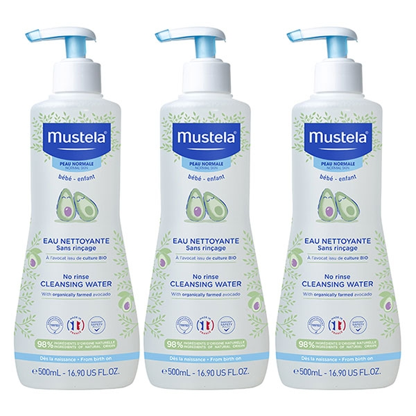 Bain & Toilette Eau Nettoyante Sans Rinçage Lot de 3 x 500ml