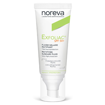 Exfoliac fluide solaire matifiant SPF50+ tube 40ml
