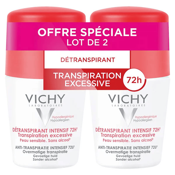 Déodorant Détranspirant Intensif 72h Roll-On Lot de 2 x 50ml