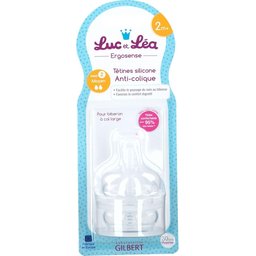 Ergosense Tétine Silicone Anti-Colique Moyen 2 Unités
