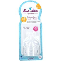 Luc Et Léa Ergosense Tétine Silicone Anti-Colique Moyen 2 Unités