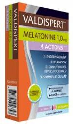 Mélatonine 1 mg Sommeil 4 Action 30 Comprimés - Boîte 30 Capsules