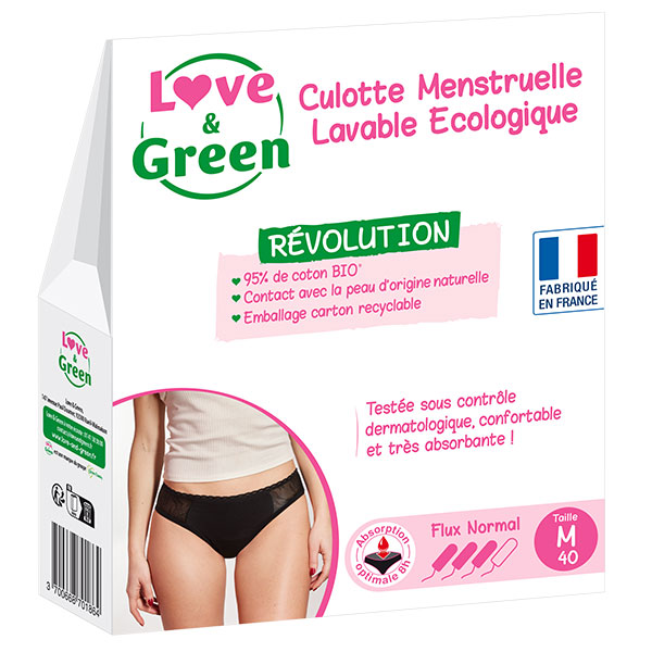 Culotte Menstruelle Lavable Ecologique Taille 40 Flux Normal