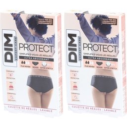 DIM Protect Culotte de règles Lavable - Boxer - Coton bio - Flux Moyen - 44/46