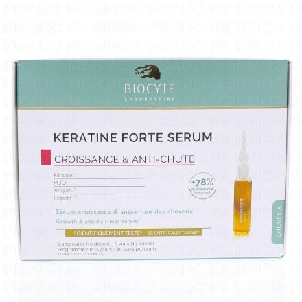 Cheveux - Kératine forte sérum boite de 5 ampoules de 9ml