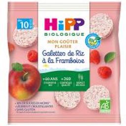 Mon Goûter Plaisir Galettes de Riz à la Framboise dès 10 Mois Bio 30 g - Sachet 30 g