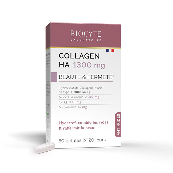 Collagen HA 1300 mg Anti-Âge Anti-Rides Beauté & Fermeté 80 gélules