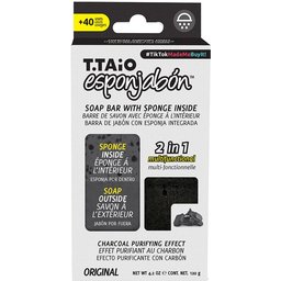 Esponjabon Savon Éponge 2 en 1 Charbon Actif Soin Purifiant