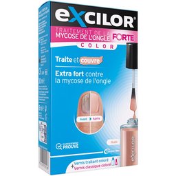 - Solution Forte Color - Traitement Mycose de l'ongle - Vernis traitant 30 ml (Dispositif médical)  +  vernis à ongles nude cosmétique 8 ml
