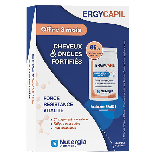 Ergycapil Cheveux et Ongles Fortifiés 3 x 90 gélules