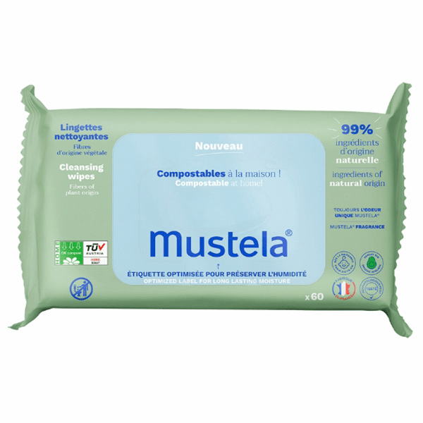 Lingettes Nettoyantes Compostables Parfumées 60 unités