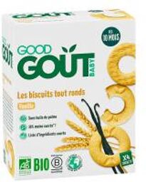 Biscuits à la Vanille Dès 10 Mois Bio 20 Biscuits - Boîte 4 sachets de 5 biscuits