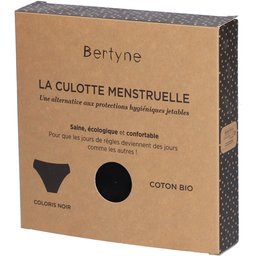 La Culotte Menstruelle - Coton bio - Flux moyen - Taille XXL - Noir