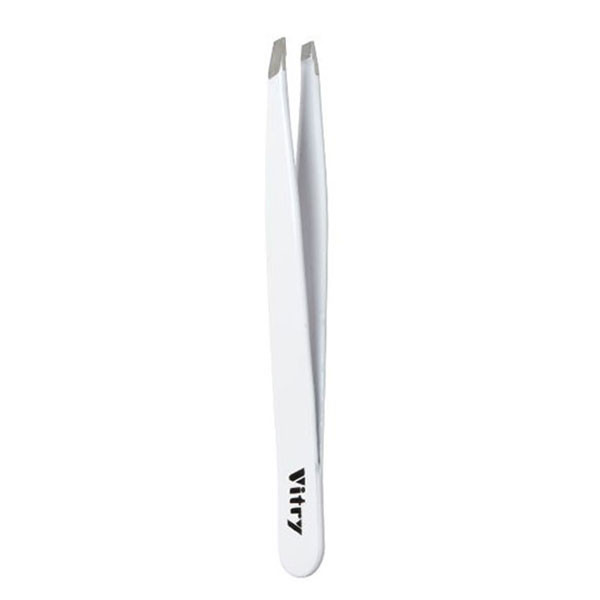 Pince À Épiler Pocket Mors Biais Inox Blanche