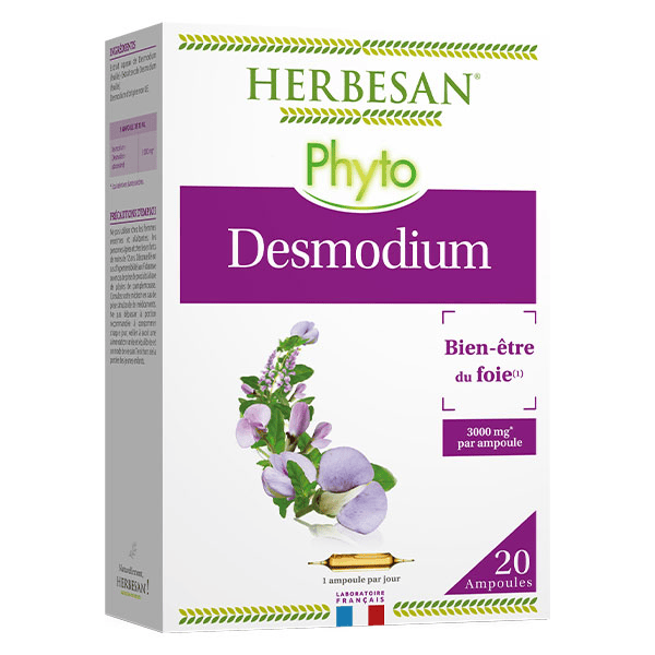 – Desmodium – 3000 mg – Bien-être du foie– 20 ampoules de 10 ml