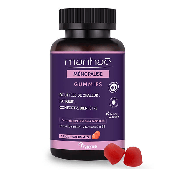 Ménopause - Bouffées de chaleur, fatigue - Pollen BIO - 60 gummies