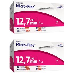 Micro-fine + U-100 Insulin 0,33 mm x 12.7 mm