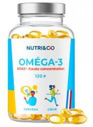 Nutri&Co; Oméga 3 120 Capsules - Pot 120 capsules