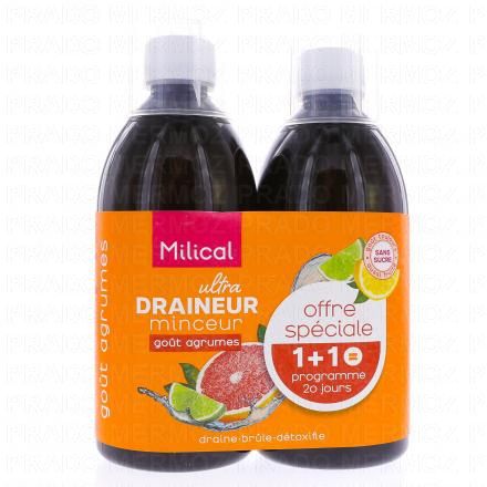 Draineur minceur ultra goût agrumes lot de 2 x 500ml