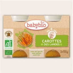 Petits Pots Carotte des Landes Bio dès 4 mois 2x130g