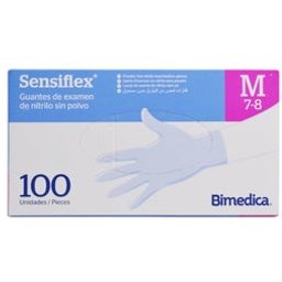 Gant Nitrile Sans Poudre Moyen 100uts