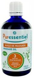 Huile de Massage Bio** Aux 3 Huiles Végétales - 100 ml - Flacon 100 ml