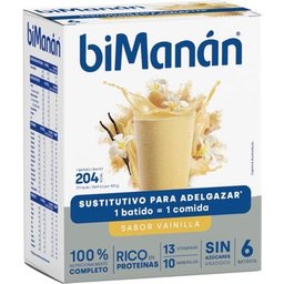 BiManán™ milk-shake à la vanille de remplacement 55g 6 sachets de 6 sachets