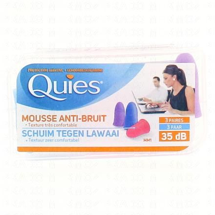 Protection auditive mousse anti-bruit boîte de 3 paires