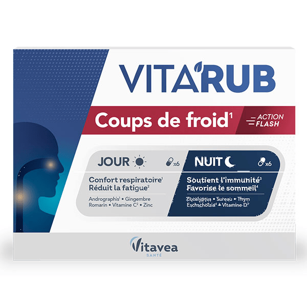 Vita'Rub Coups de froid Jour/Nuit - 12 gélules