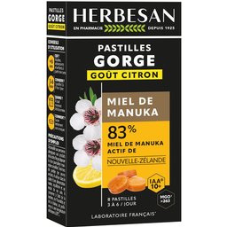 Pastilles Gorge Miel de Manuka IAA 10+ – Goût Citron
