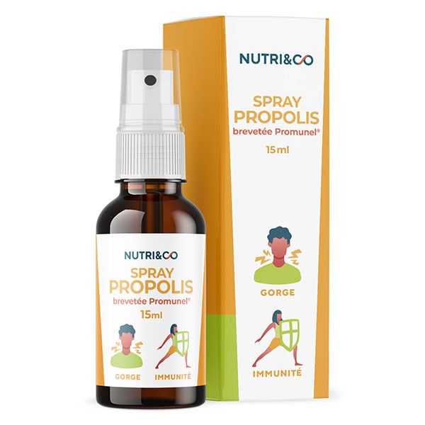 Nutri&Co Propolis Breveté en Spray Action Rapide & Efficacité Clinique - 15ml