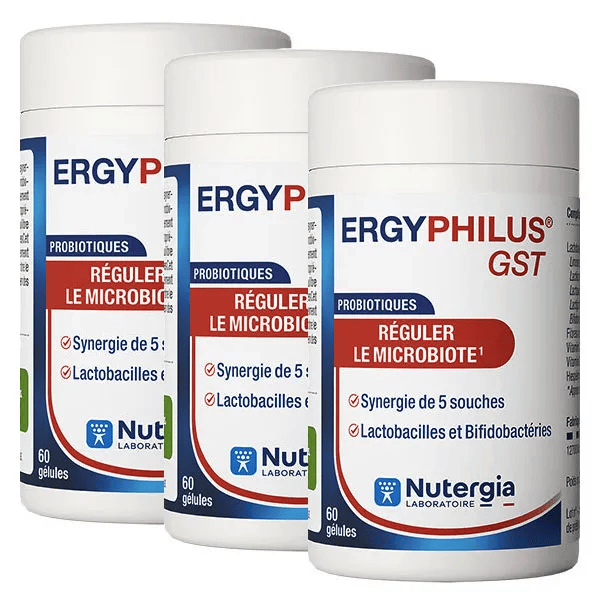 Ergyphilus GST Probiotiques Lot de 3 x 60 gélules