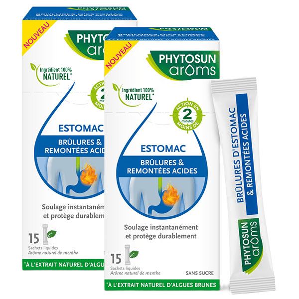 Lot de 2 - Brûlures d'Estomac et Remontées Acides 15 Sachets
