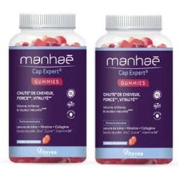 Manhae Cap Expert Pack Chute de Cheveux Force Vitalité 2x60 Gummies