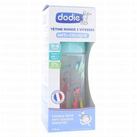 Biberon Anti-colique avec tétine ronde 3 vitesses 270ml vert