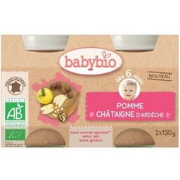 Petits Pots dès 6 mois Pots Pomme Chataigne 2x130 Grammes