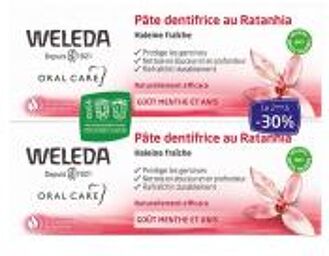 Duo Pâte Dentifrice au Ratanhia - 2 X 75 ml - Lot 2 x 75 ml