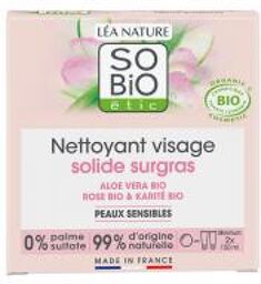 Nettoyant Visage Solide Surgras Peaux Sensibles Bio 70 g - Pain