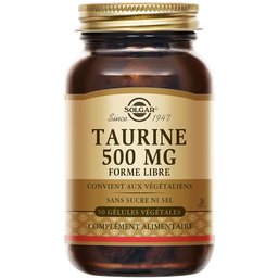 Taurine - Vitalité - Cardiovasculaire - 50 gélules végétales