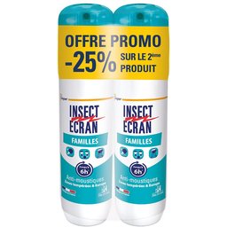 -Familles - Anti-moustiques - Spray répulsif peau - Protection contre les piqûres de moustiques - Familles - 100 ml Lot de 2 -25%