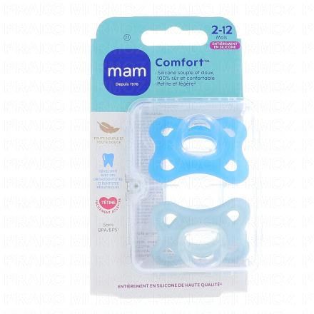 Comfort Sucettes 2-6 mois x2 bleu
